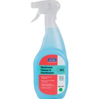 Jeyes W3 Washroom Cleaner & Disinfectant 750ml - Powerful Bathroom Cleaning Solution, Eliminates Germs, Fresh Scent