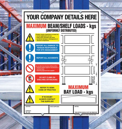 Weight Load Identification - Pallet Racking & Shelving Weight Load - H.470 x W.350