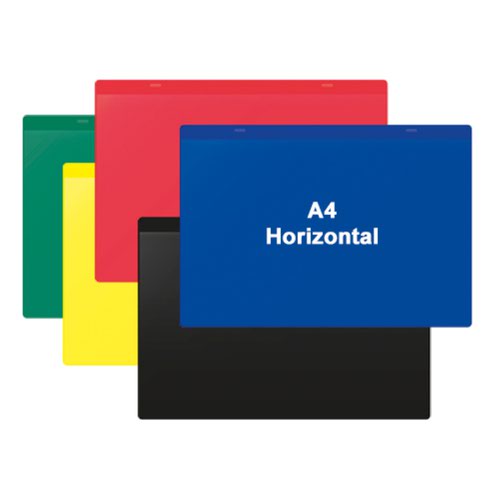 Rainbow Pocket - Self-Adhesive - Mixed Colours - H.310 x W.215mm - A4 Horizontal