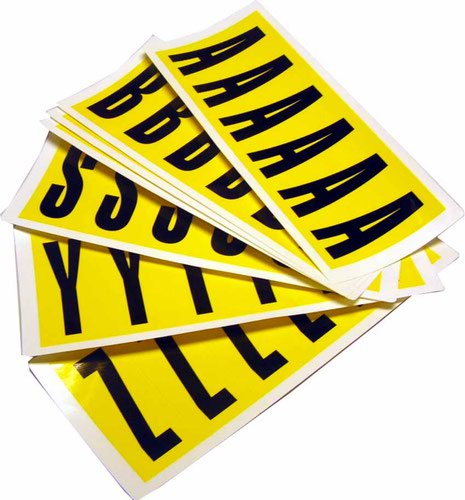 Complete Packs of Self-Adhesive Letters - H.38 x W.90mm - Yellow