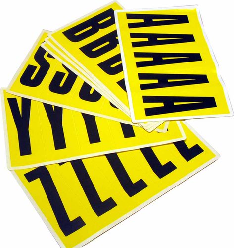 Complete Packs of Self-Adhesive Letters - H.45 x W.130mm - Yellow