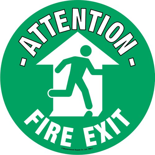 Floor Graphic Markers - 430mm dia. - Fire Exit