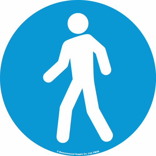 Floor Graphic Markers Without Text - 430mm dia. - Walking Man