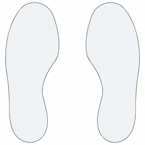 Floor Signals - Feet - H.300 x W.100 - Pack of 50 - (25 Right; 25 Left) - White