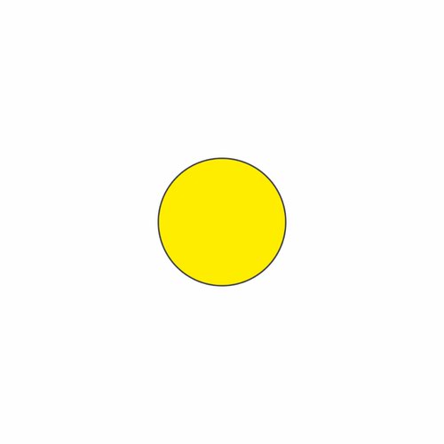 Floor Signals - Circle - 90mm Dia - Pack of 100 - Yellow
