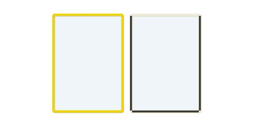 Frames4Docs - Magnetic - A2 - Yellow - Pack of 10