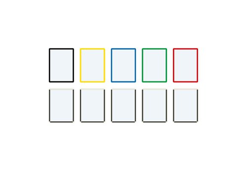 Frames4Docs Magnetic Display Frame A4 Assorted Colours (Pack 10) MFD4MIX/10