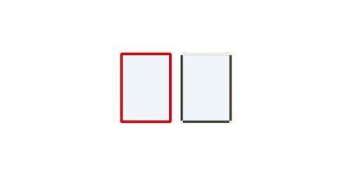 Frames4Docs Magnetic Display Frame A4 Red (Pack 10) MFD4R/10
