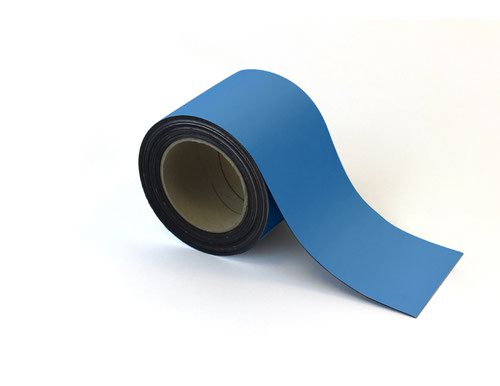 Magnetic Easy-Wipe Strip - Blue - H.100mm x W.10M