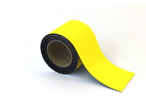Magnetic Easy-Wipe Strip - Yellow - H.100mm x W.10M