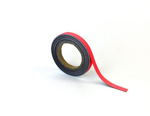 Magnetic Easy-Wipe Strip - Red - H.15mm x W.10M