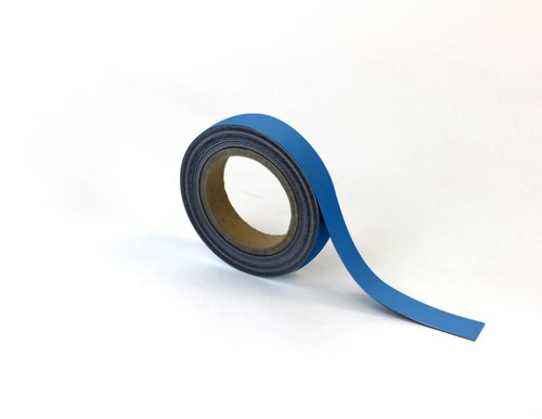Magnetic Easy-Wipe Strip - Blue - H.25mm x W.10M