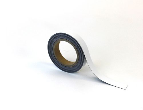 Magnetic Easy-Wipe Strip - White - H.25mm x W.10M