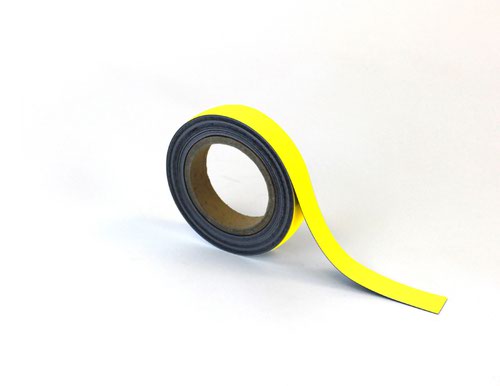 Magnetic Easy-Wipe Strip - Yellow - H.25mm x W.10M
