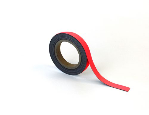 Magnetic Easy-Wipe Strip - Red - H.20mm x W.10M