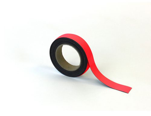 Magnetic Easy-Wipe Strip - Red - H.30mm x W.10M