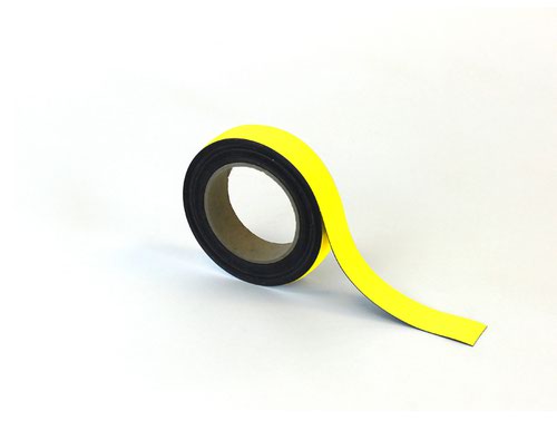 Magnetic Easy-Wipe Strip - Yellow - H.30mm x W.10M