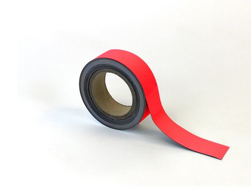 Beaverswood Magnetic Easy-Wipe Strip 40mm x 10m Red MSR4R