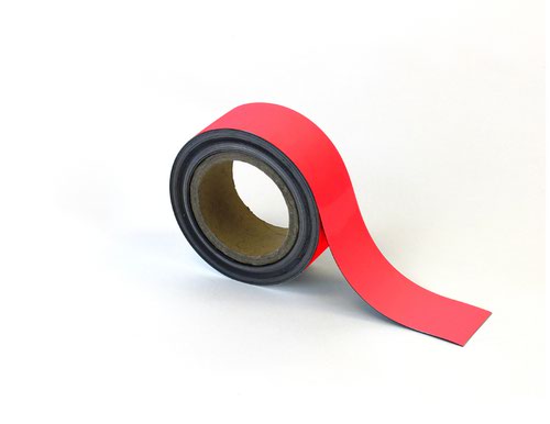 Beaverswood Magnetic Easy-Wipe Strip 50mm x 10m Red MSR5R