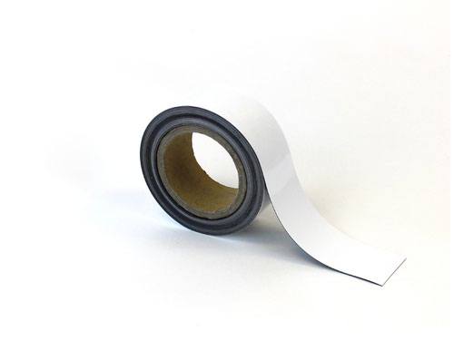 Magnetic Easy-Wipe Strip - White - H.50mm x W.10M