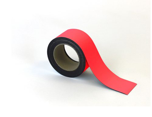 Magnetic Easy-Wipe Strip - Red - H.60mm x W.10M