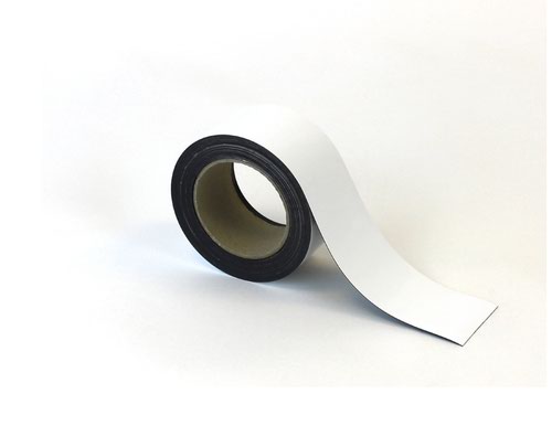 Magnetic Easy-Wipe Strip - White - H.60mm x W.10M