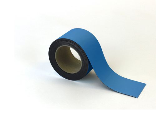 Magnetic Easy-Wipe Strip - Blue - H.70mm x W.10M
