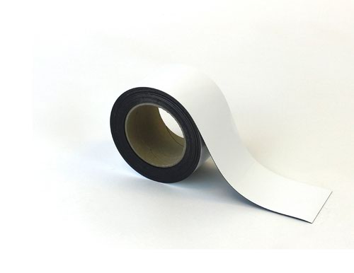Magnetic Easy-Wipe Strip - White - H.70mm x W.10M