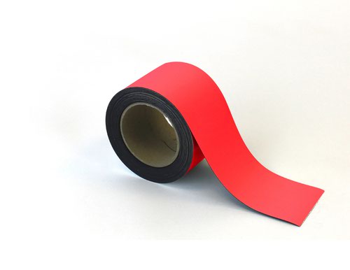 Beaverswood Magnetic Easy-Wipe Strip 80mm x 10m Red MSR8R