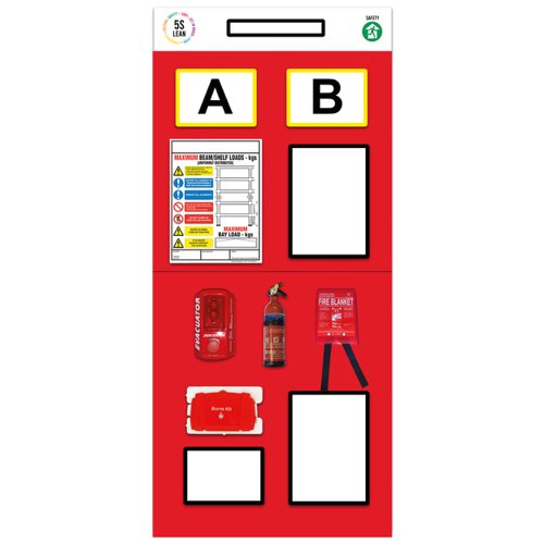 Double Marker Rack End Board 4; Fire Station - Red