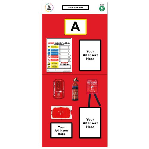 Single Marker Rack End Board 4, Fire Station - Red