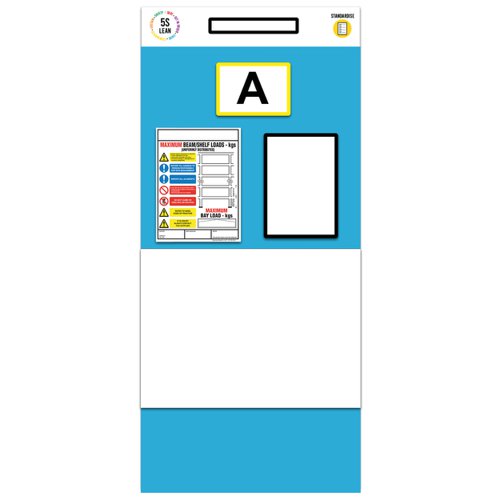 Single Marker Rack End Board 7; White Board - Blue