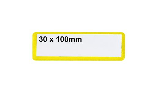 Ticket Pouches - Magnetic - H.30 x W.100mm - Pack of 100 - Yellow