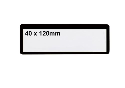 Ticket Pouches - Magnetic - H.40 x 120mm - Pack of 100 - Black