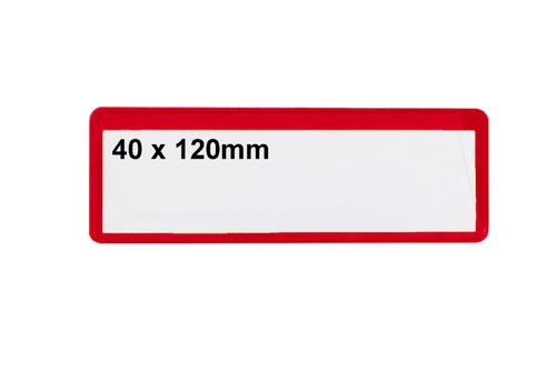 Ticket Pouches - Magnetic - H.40 x 120mm - Pack of 100 - Red