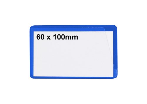 Ticket Pouches - Self-Adhesive - H.60 x W.100mm - Pack of 100 - Blue