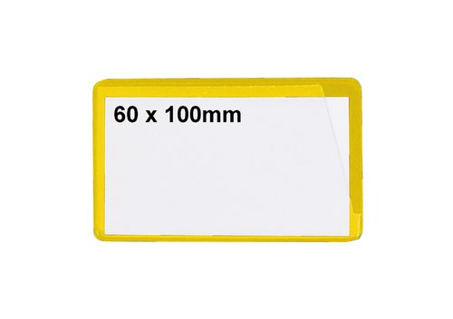Ticket Pouches - Magnetic - H.60 x W.100mm - Pack of 100 - Yellow