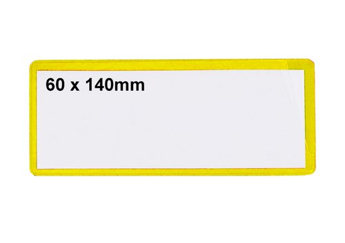 Ticket Pouches - Magnetic - H.60 x W.140mm - Pack of 100 - Yellow