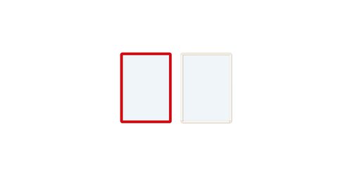 Frames4Docs Self-Adhesive Display Frame A4 Red (Pack 10) SFD4R/10