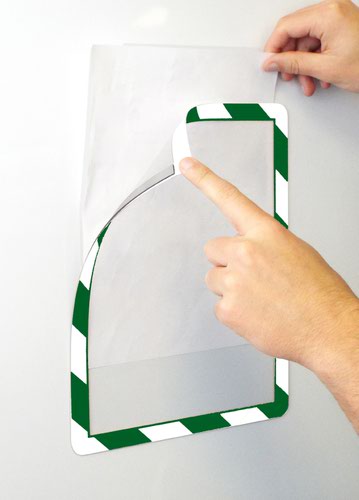 Frames4Docs - Self-Adhesive - A4 - Green/White Chevrons - Pack of 10