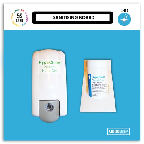 Modulean Lite - Sanitising Board - H.500 x W.500mm - Blue