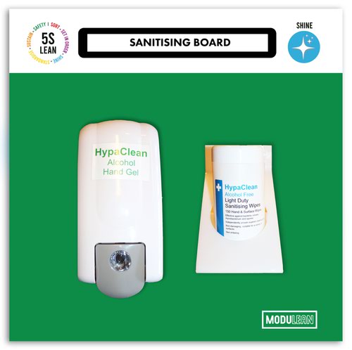 Modulean Lite - Sanitising Board - H.500 x W.500mm - Green 