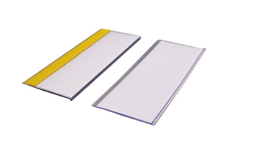 Self-Adhesive Ticket Holder - H.80mm x W.200mm - Pack of 50 - Including Card
