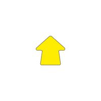 Beaverswood Warehouse Floor Signal Markers Arrow Symbol PVC With Adhesive Backing H90mmxW90mm Yellow (Pack 100) - FS/A