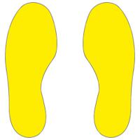 Beaverswood Warehouse Floor Signal Markers Feet Symbol H300mmxW100mm Yellow (Pack 10 - 5 Right and 5 Left) - FSF/Y