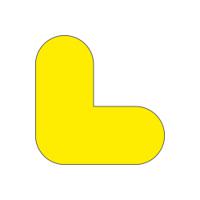 Beaverswood Warehouse Floor Signal Markers L-Shape PVC With Adhesive Backing H200mmxW200mm Yellow (Pack 10) - FS/L