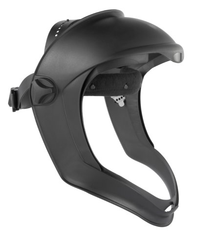 HW1015113 | This Bionic frame and headband (without visor) has an incredible ergonomic design with over 2700 possible wearer positions. With fully adjustable ratchet headgear and fully adjustable headband, this head piece has extra soft cushioning on all parts of the shield in contact with the head.  Additionally there is a breathable extra soft sweatband which is both replaceable and washable. Code 1011934