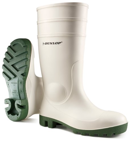 Dunlop Protomastor Steel Toe Cap PVC Safety Wellington Boot White 06