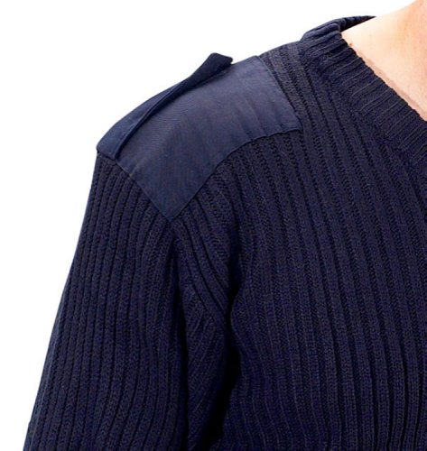 AMODVNXXL Beeswift Acrylic Mod V-Neck Sweater Navy Blue 2XL