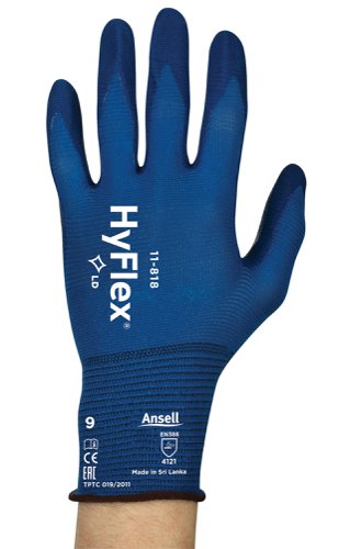 Ansell Hyflex 11-818 Glove Blue L (Pair)